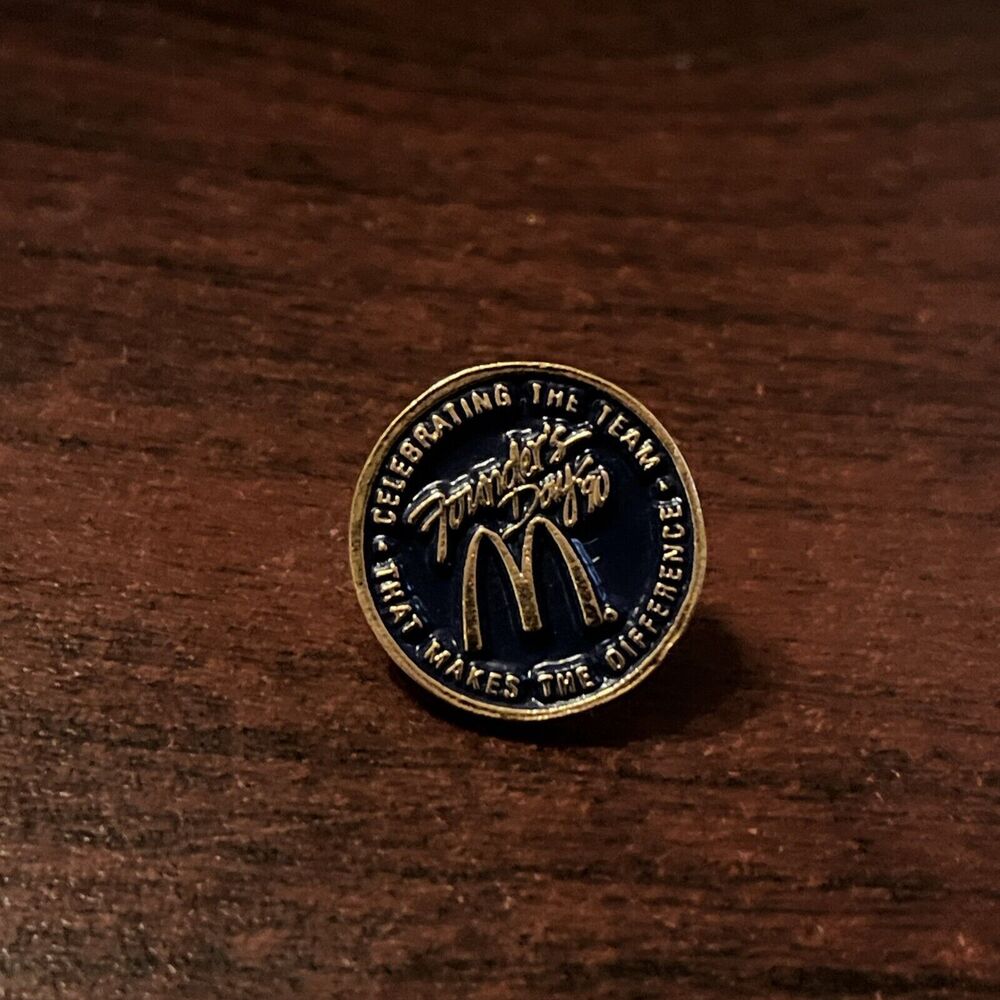 Vintage McDonald’s Founder’s Day 1990 Employee Lapel Hat Pin‎